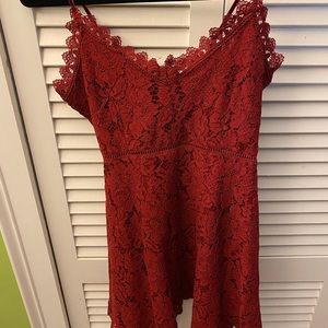 JACK by BB Dakota Red Lace Dress